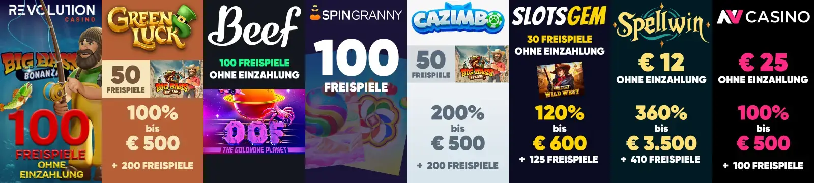 Revolution Casino Freispiele Slider
