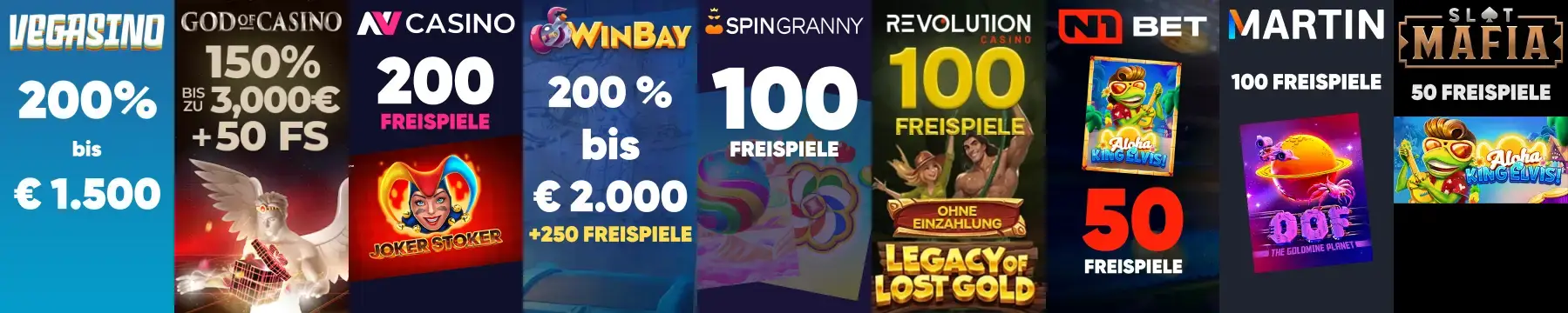 Vegasino Casino Slider