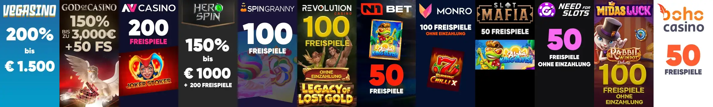 Vegasino Casino Slider