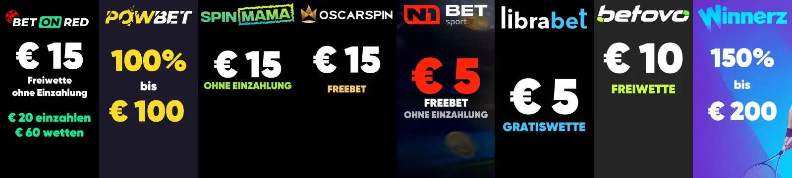 bet on red € 15 Freiwette