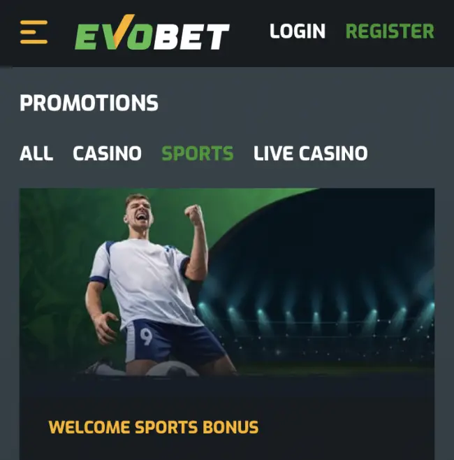 Evobet Sport Test