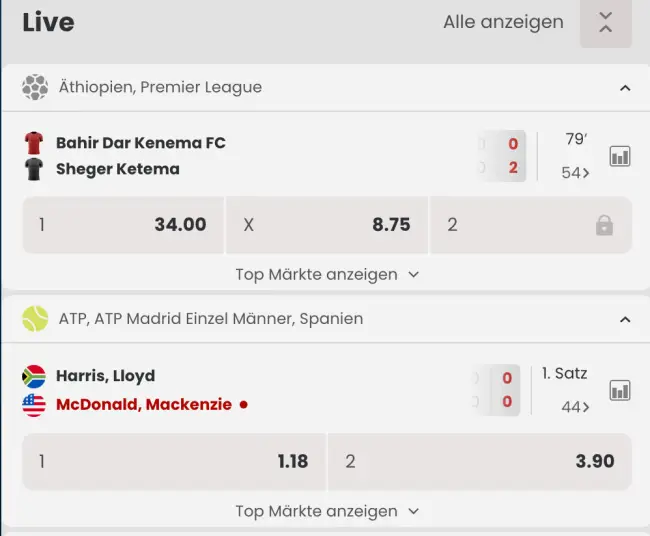 55bet Sport Test