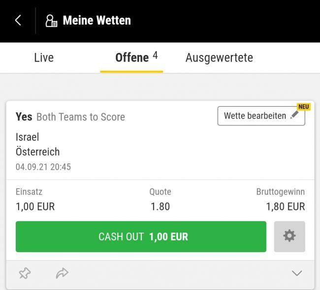 bwin Cash-out