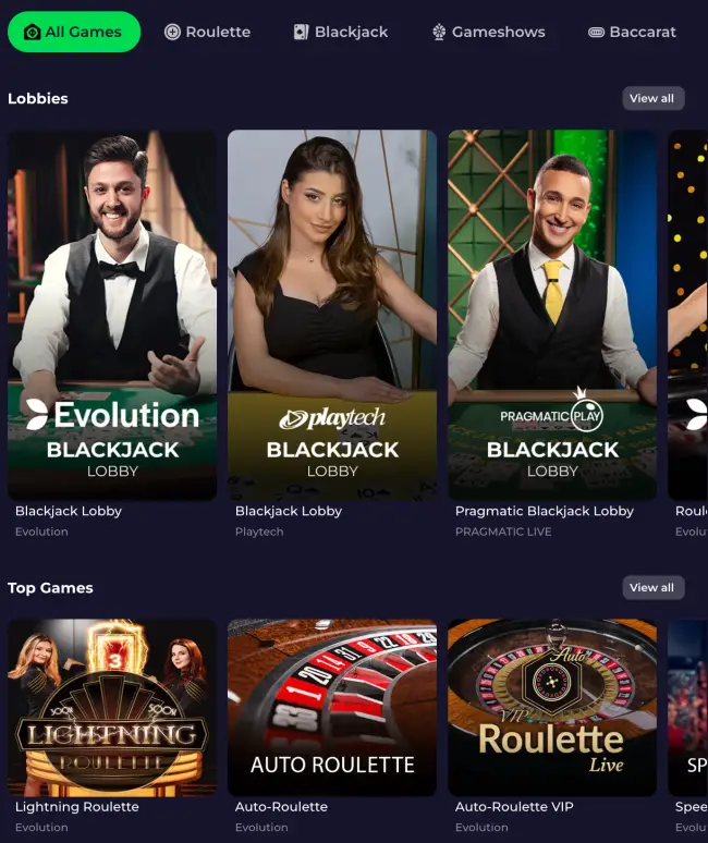 Spinoloco Casino Live Casino