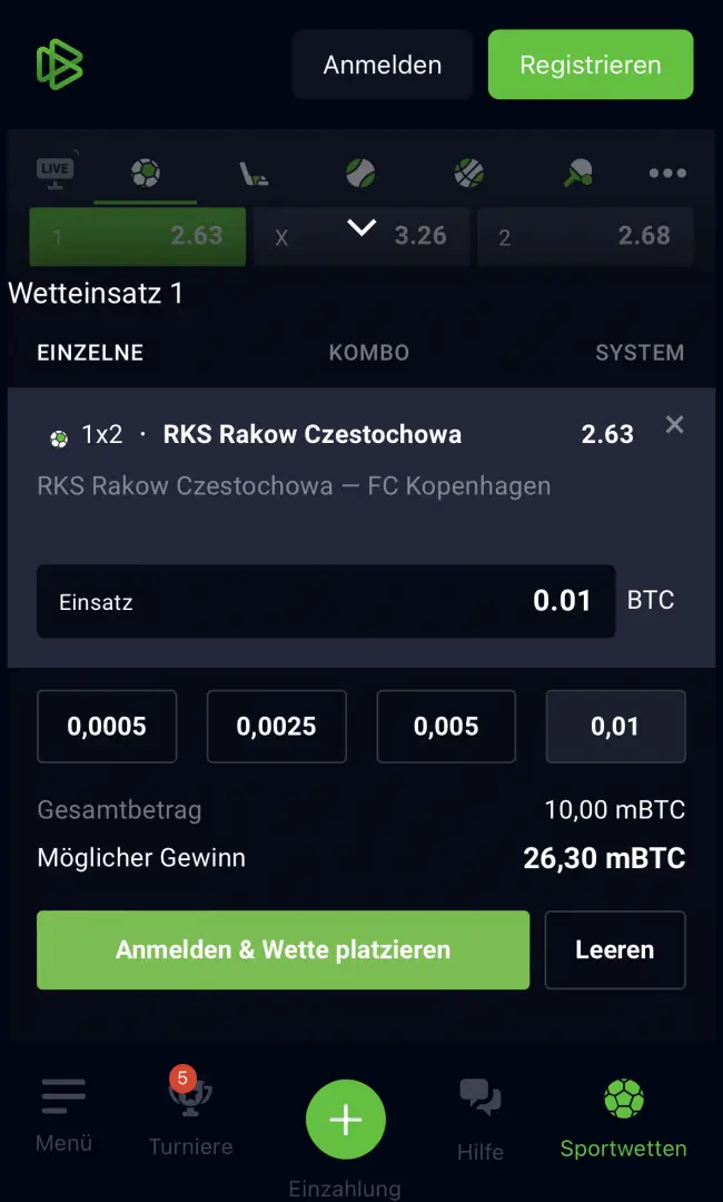 bets.io Wettschein