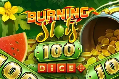 Burning Slots 100 Dice Logo