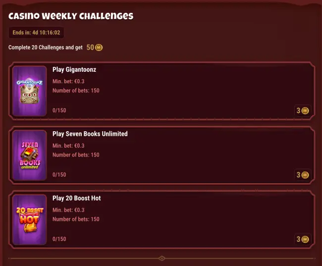 Magius Casino Challenges