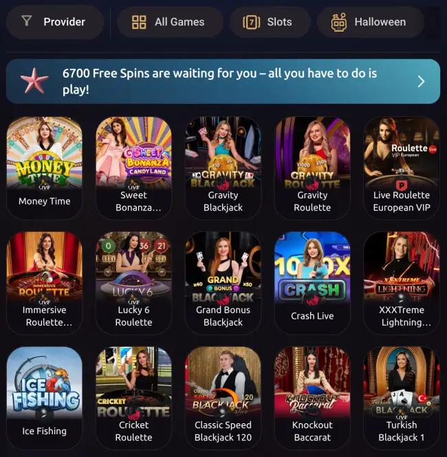 Crusino Casino Live Casino