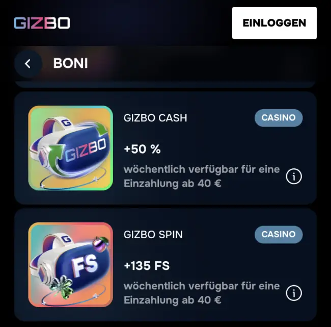 Gizbo Casino Test