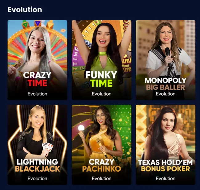 Das Allstars.io Live Casino