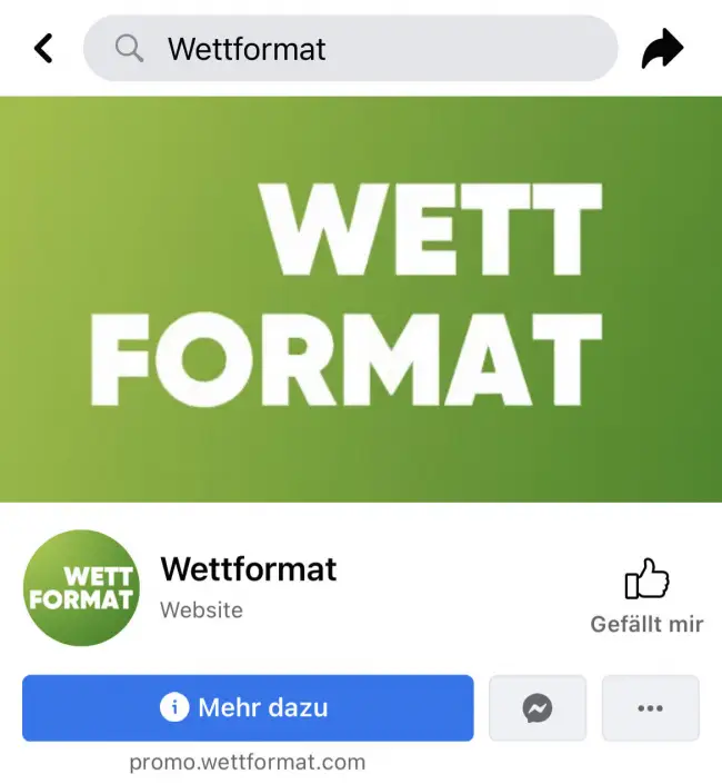 Wettformat Facebook