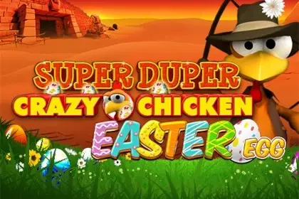 Super Duper Crazy Chicken Easter Egg Logo