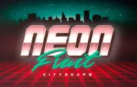 Neon Fruit Cityscape Logo