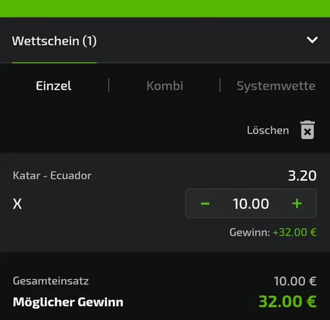 Mobilebet Wettschein