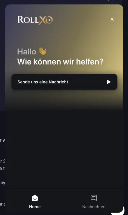 RollXO Casino Live Chat