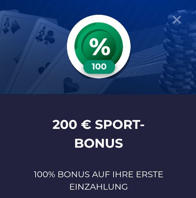 Club Riches 100 % bis zu € 200 Bonus