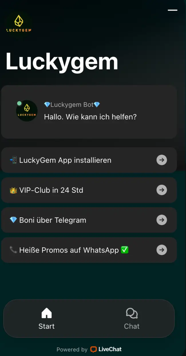 Luckygem Sport Live Chat