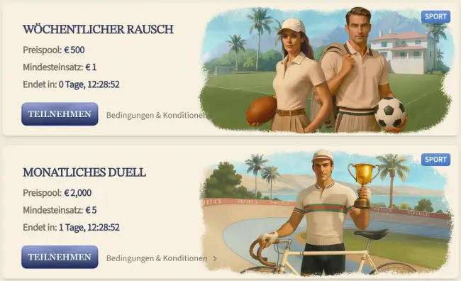 VIPLuck Sportwetten Turniere