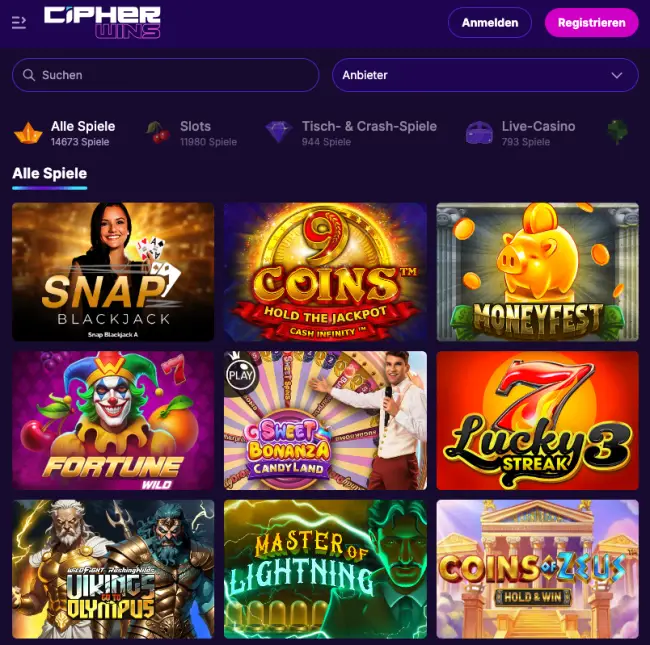 Cipherwins Casino Test