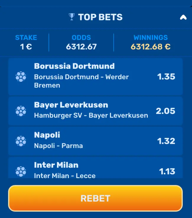 Spinfin Sport Top Bets