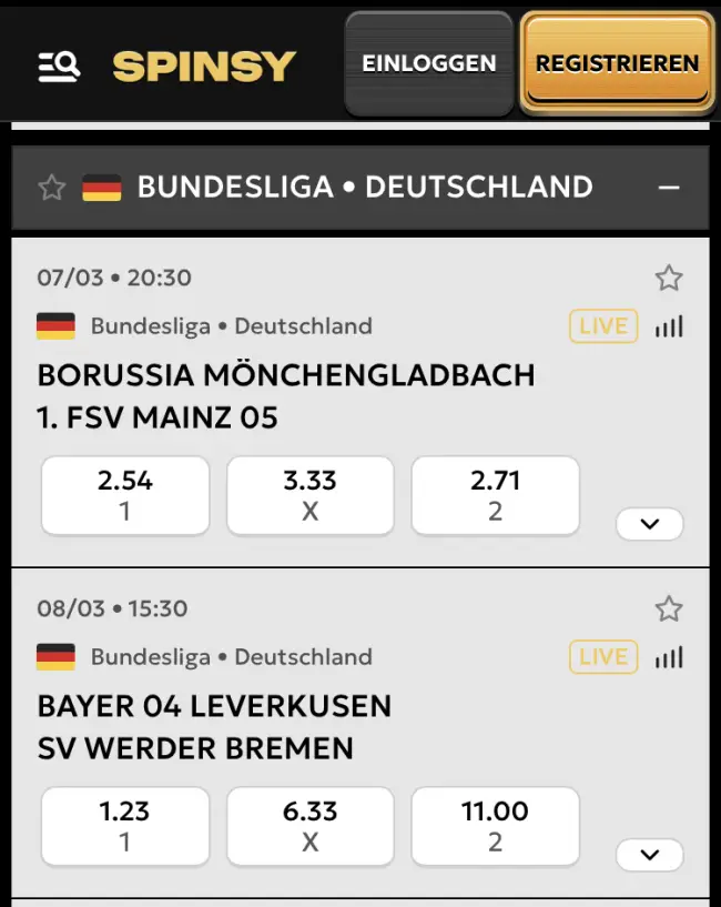 Spinsy Sportwetten Test