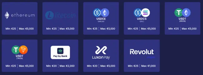 Payment methods Crypto