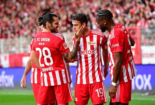 Christopher Trimmel, Janik Haberer und Jordan Siebatcheu Union Berlin