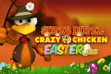 Super Duper Crazy Chicken Easter Egg Logo