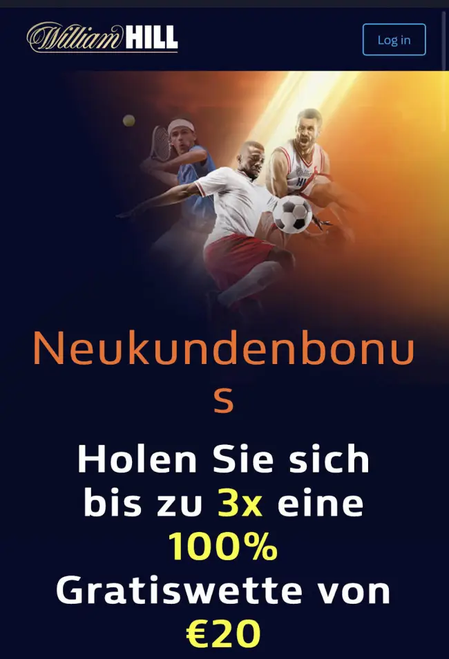 William Hill, Neukundenbonus