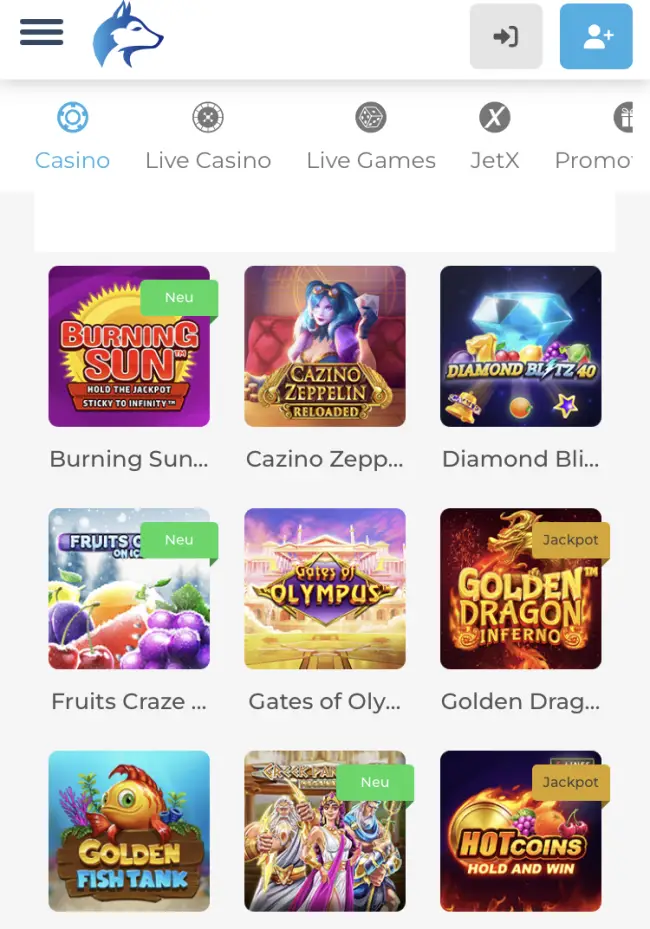 Wolfy Casino Test