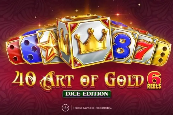 40 Art of Gold 6 Reels Dice Edition Logo