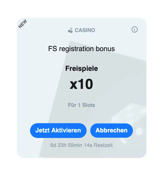 10 Freispiele ohne Einzahlung Aktivierung