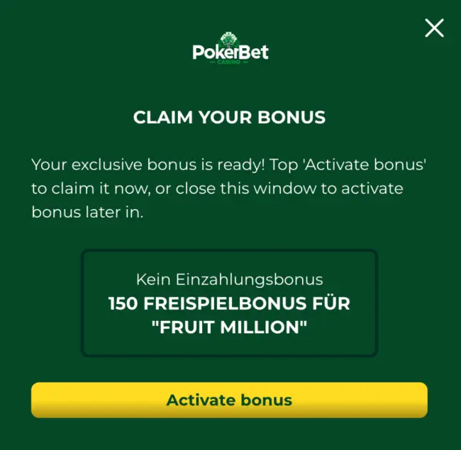 Pokerbet Freispiele