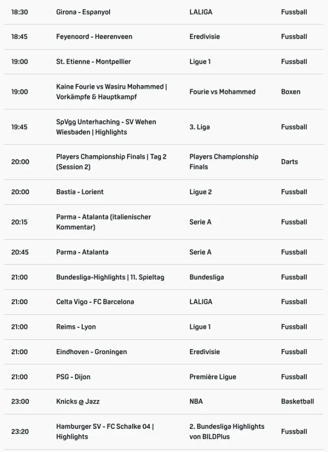 Dazn Live Samstag