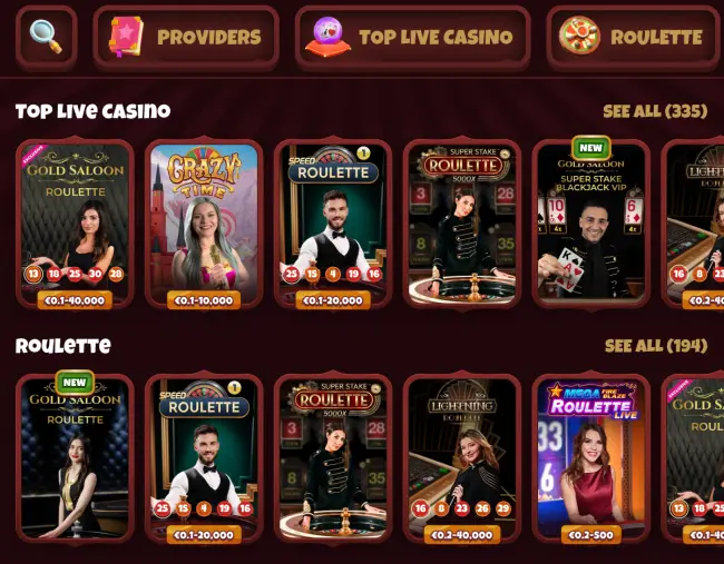 Magius Casino Live Casino