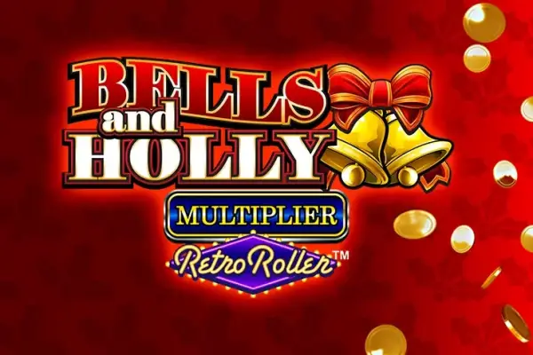 Bells and Holly Multiplier Retro Roller Logo