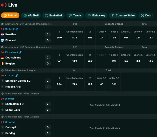 Luckygem Sportwetten Live