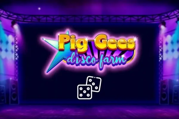 Pig Gees Disco Farm Dice Logo