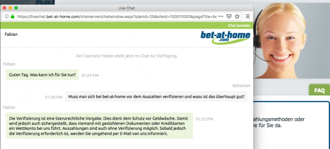 bet-at-home Livechat