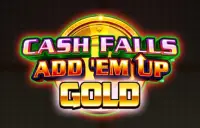 Cash Falls: Add 'Em Up Gold Logo