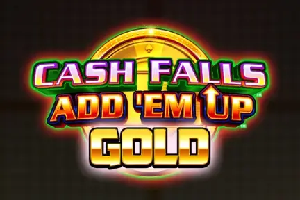 Cash Falls: Add 'Em Up Gold Logo