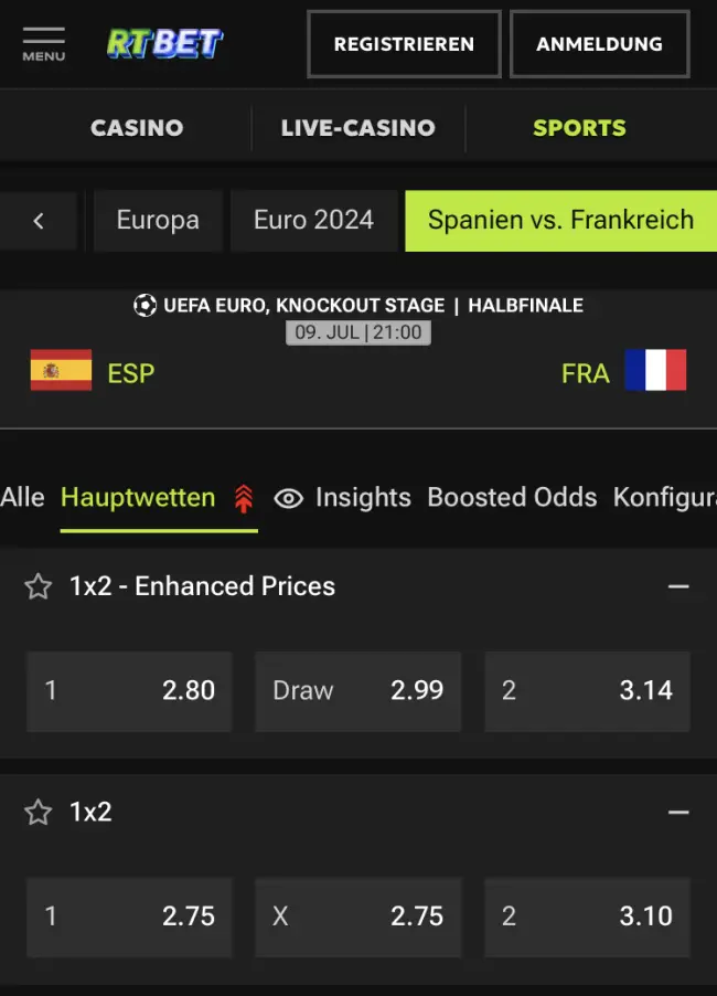 RTbet Sportwetten Test