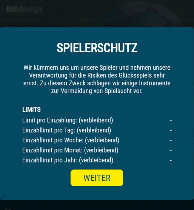 sportwetten.de Einzahlungslimits setzen