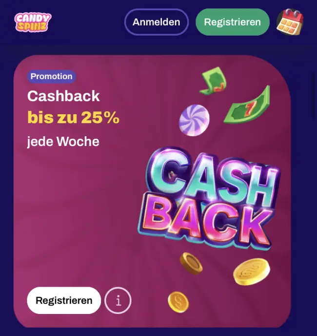 Candy Spinz Cashback