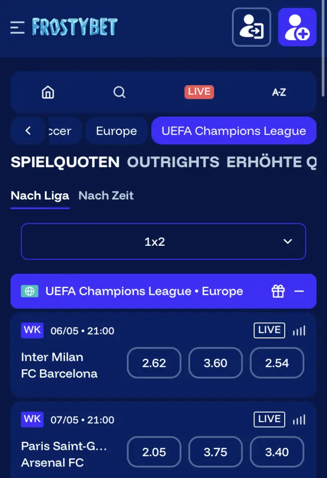 Frostybet Sportwetten Test