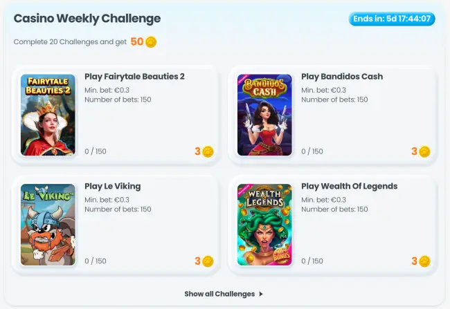 Cazimbo Casino Challengens