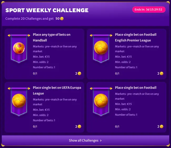 Weekly Sports Challenges