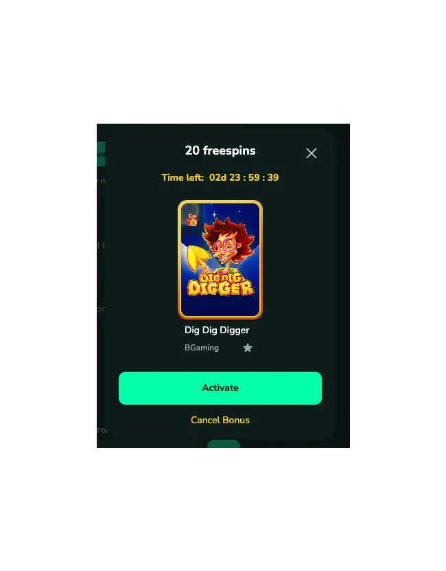 Trip2VIP Casino 20 FS