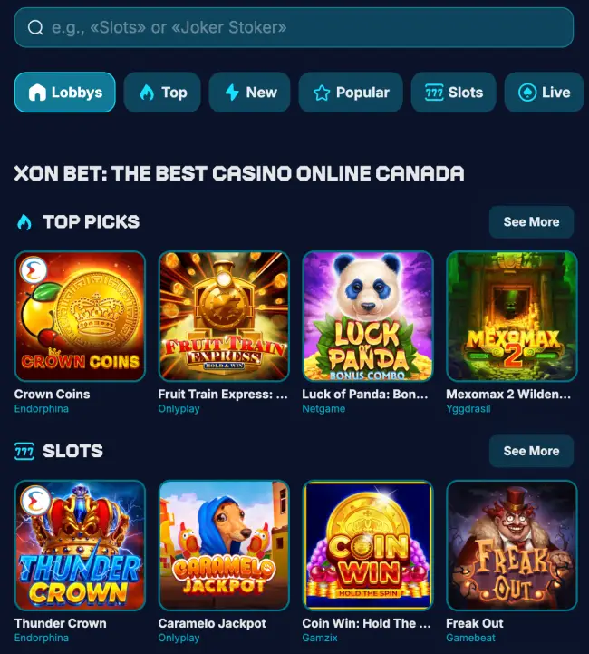 XON Casino Slots