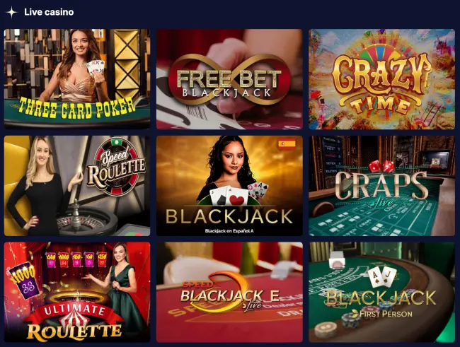 Orionsbet Live Casino